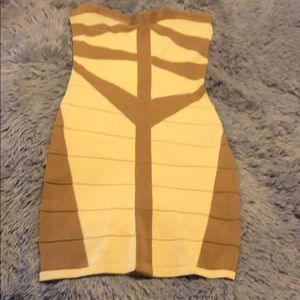 Strapless Body Con Mini Dress